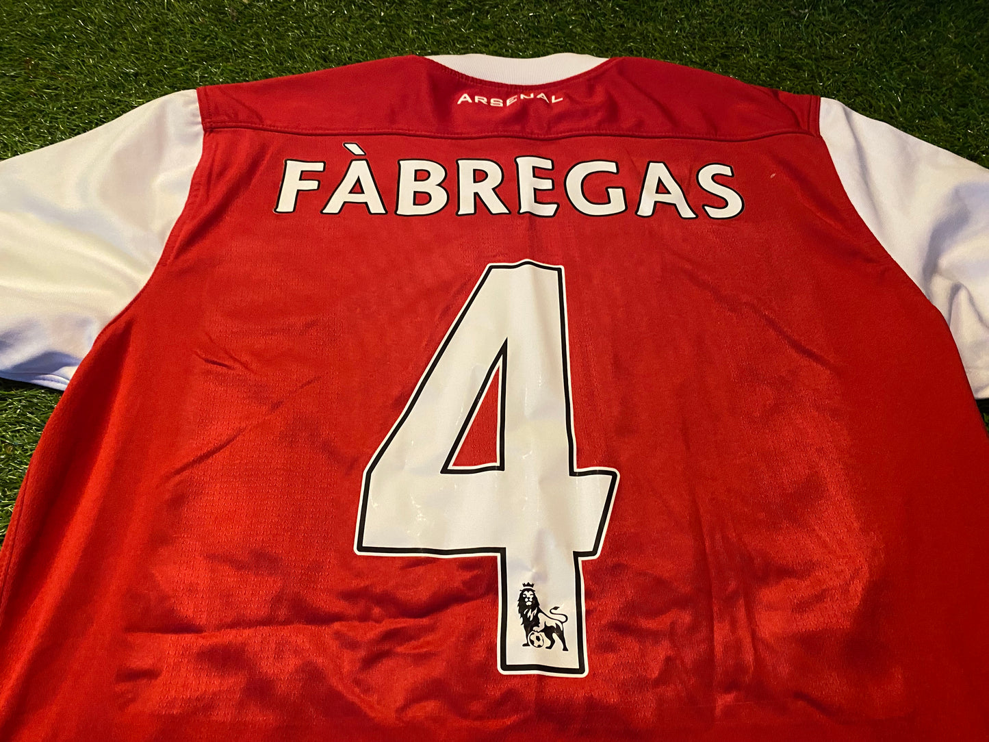 Arsenal England Football Soccer Large Mans Nike Made Fabregas no4 EPL Home Jersey