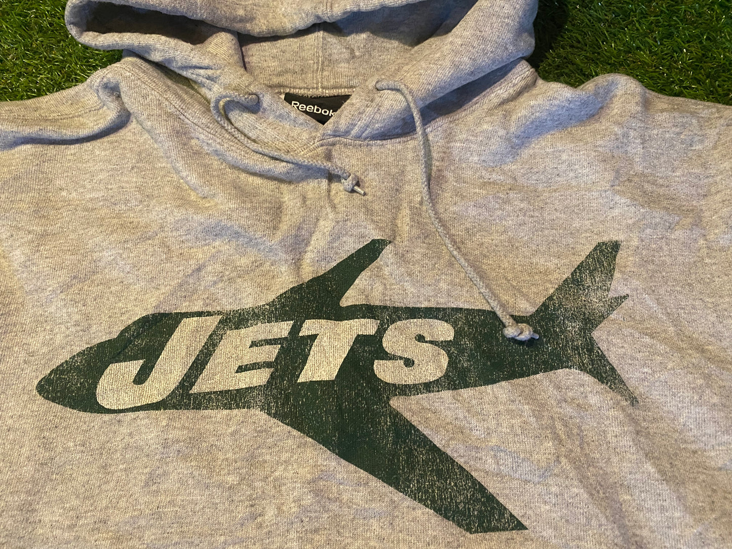 NY New York Jets USA NFL American Football Big XXL 2XL Mans Reebok Hooded Hoody Top
