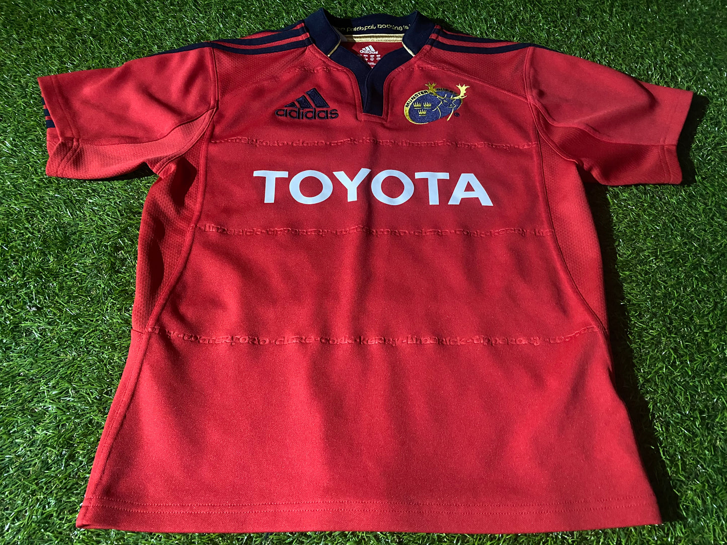 Munster Eire Irish Ireland Rugby Union XL Boys 13-14 Year XS Mans Adidas Jersey