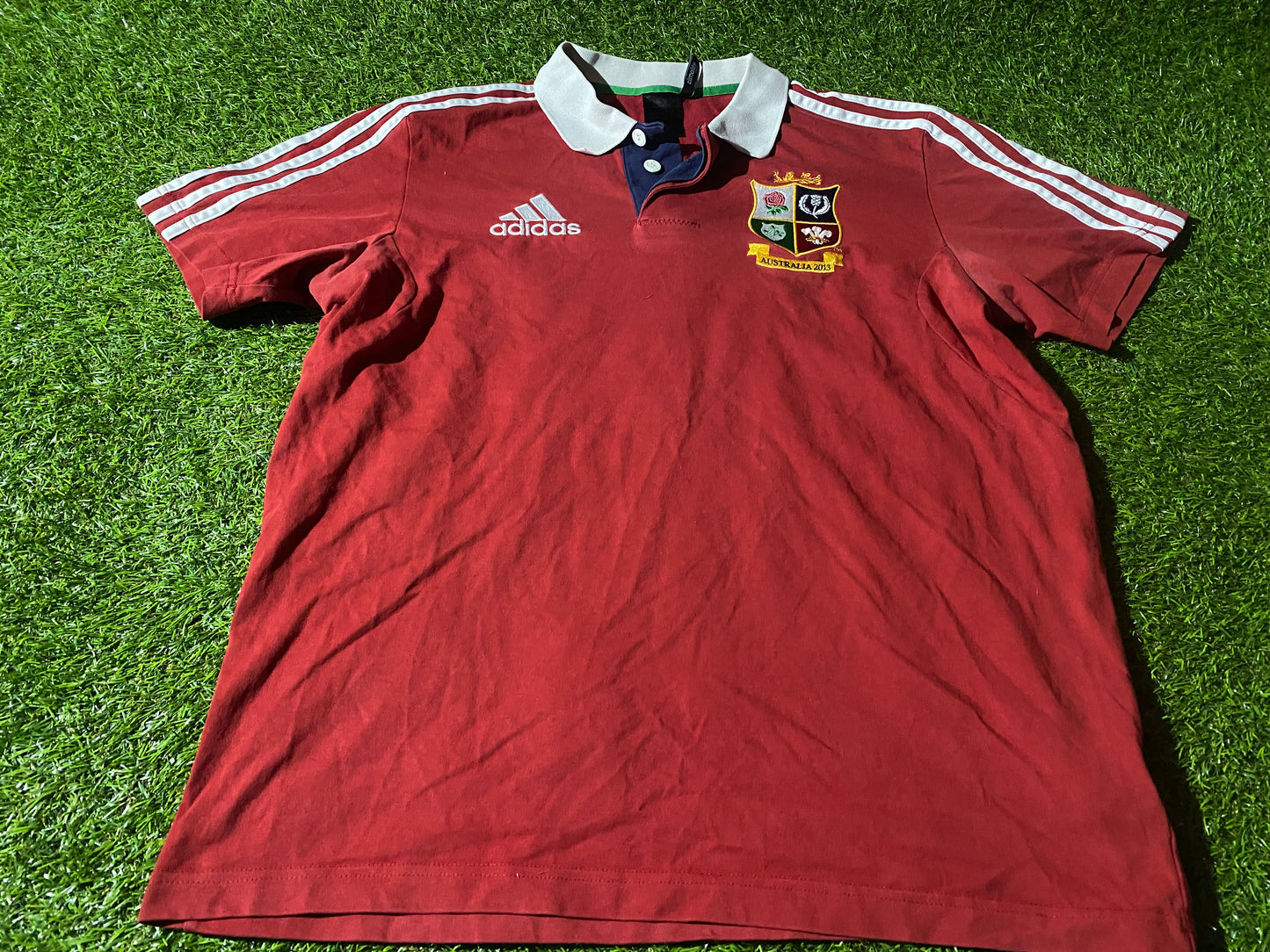 British & Irish Lions Rugby Union Football Large Mans 2013 Lighter Cotton Made Jersey