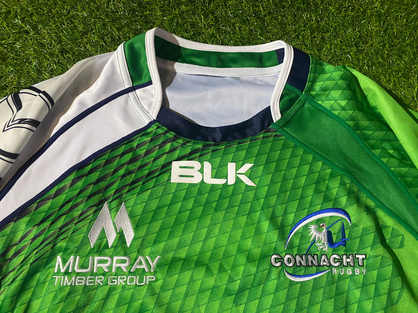 Connacht Eire Irish Ireland Rugby Union Football XS-Small Mans BLK made Jersey