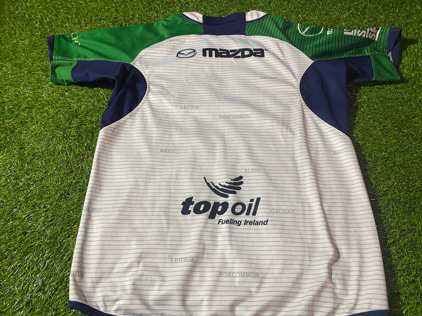 Connacht Eire Irish Ireland Rugby Union XL Boys 13-14 /Youths BLK Made Jersey