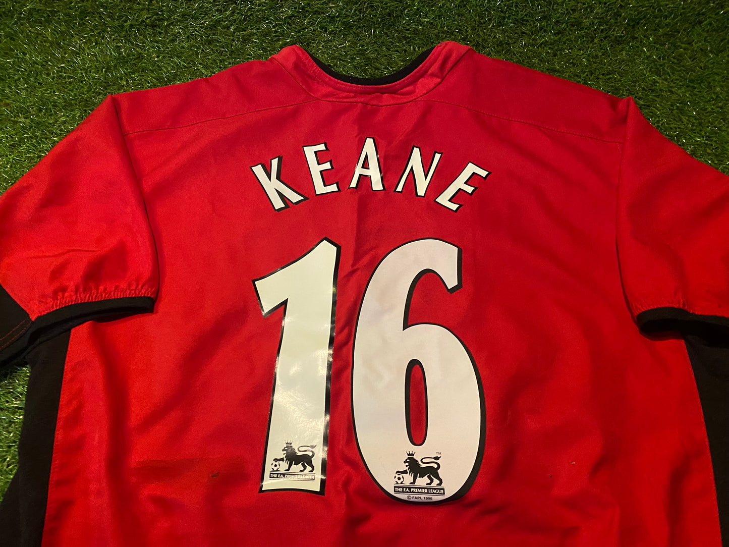 Manchester United Ireland Football XL Mans Vintage Roy Keane no16 Nike Home Jersey