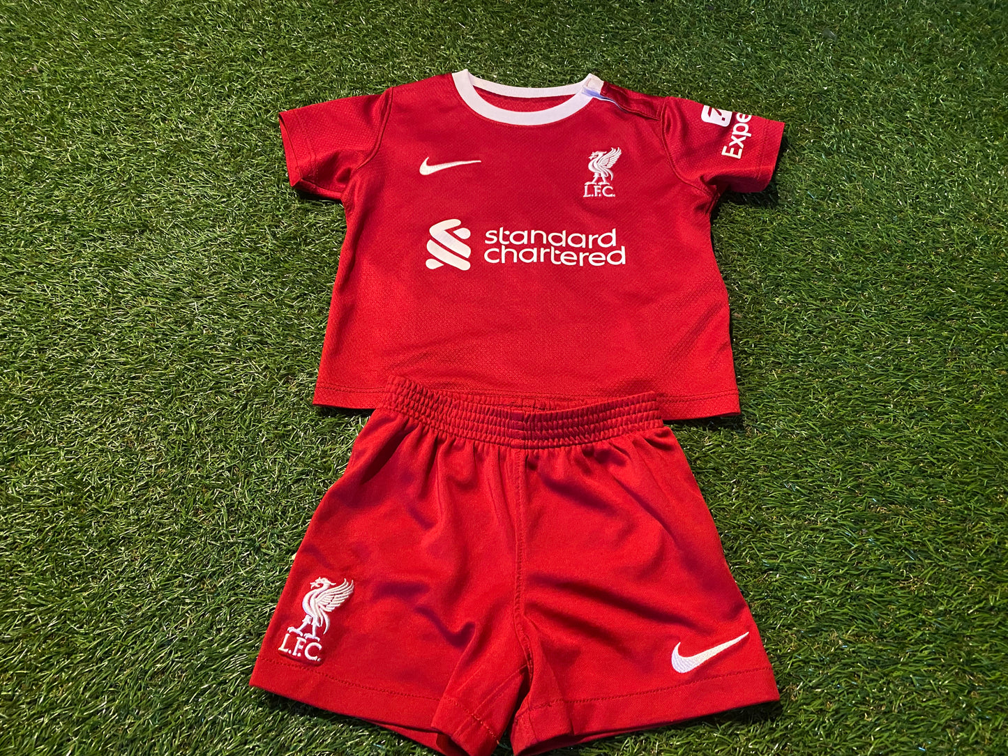 Liverpool FC England Football Baby 12-18 Month Size 80-85cm Nike Made Top & Shorts Set