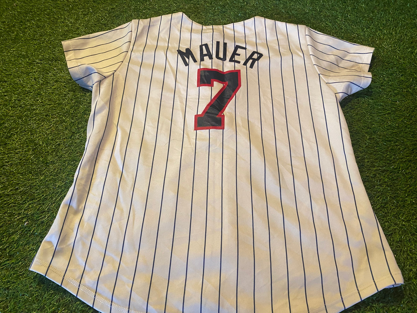 Minnesota Twins USA MLB Baseball Large Womans Females Mauer no7 Majestic Jersey