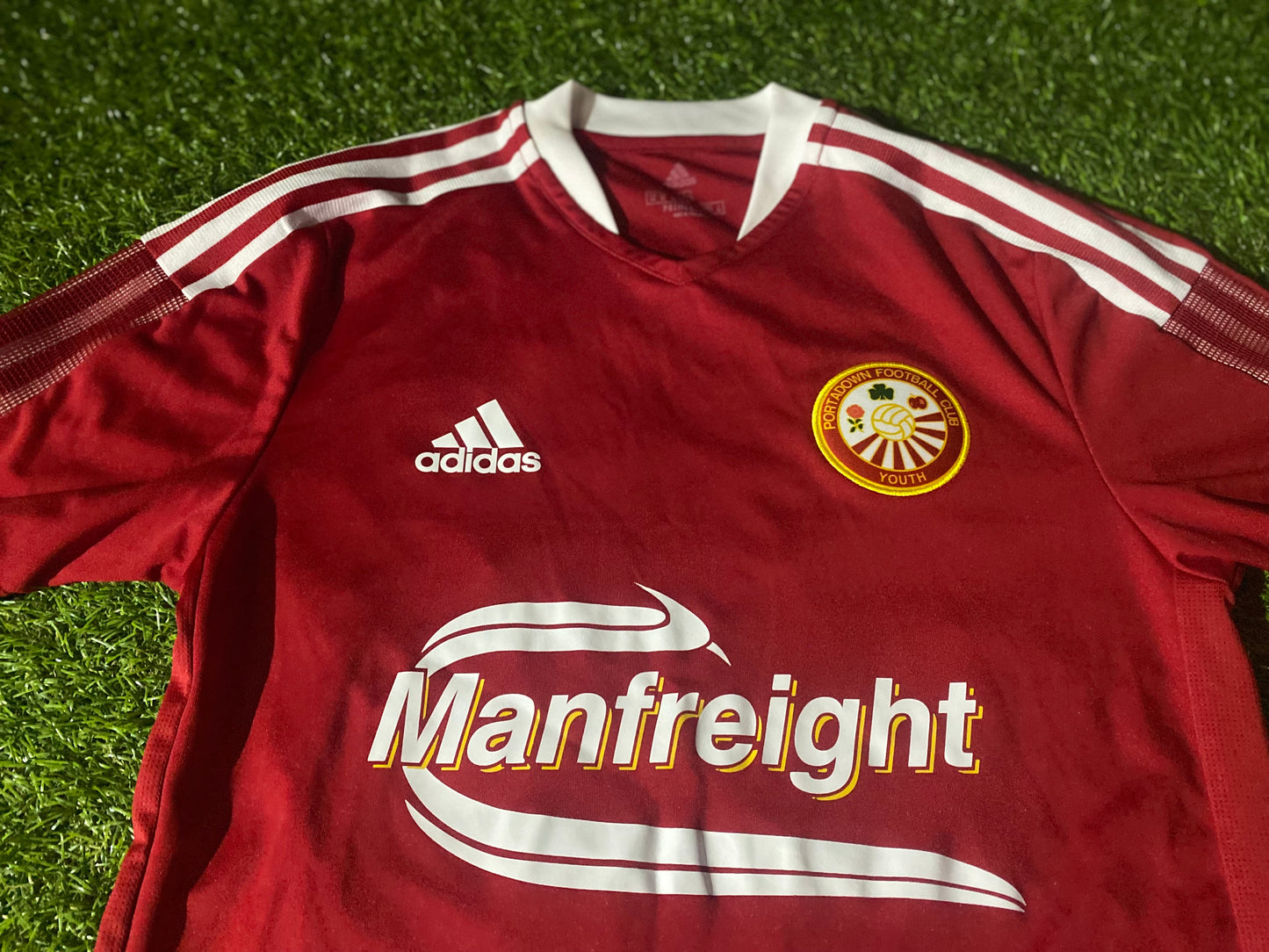 Portadown FC Northern Ireland Football Youths / XS Mans Adidas Made No16 Home Jersey