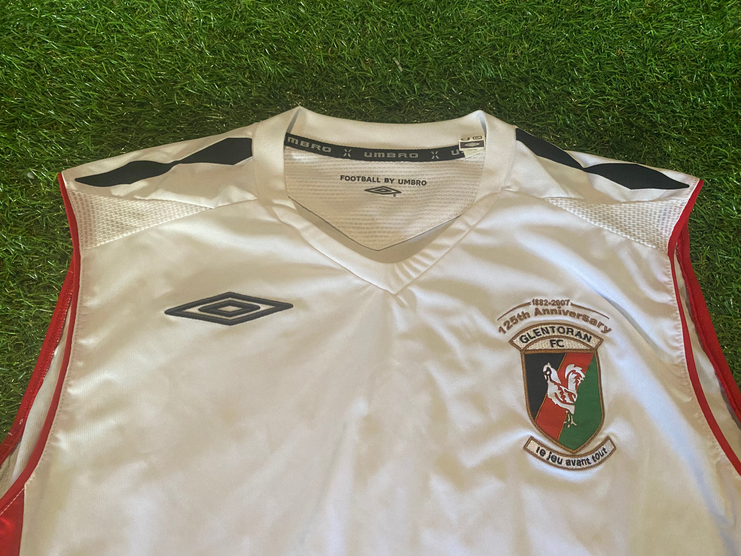 Glentoran FC Ulster Northern Ireland Football Large Mans Sleeveless 1882-2007 Jersey