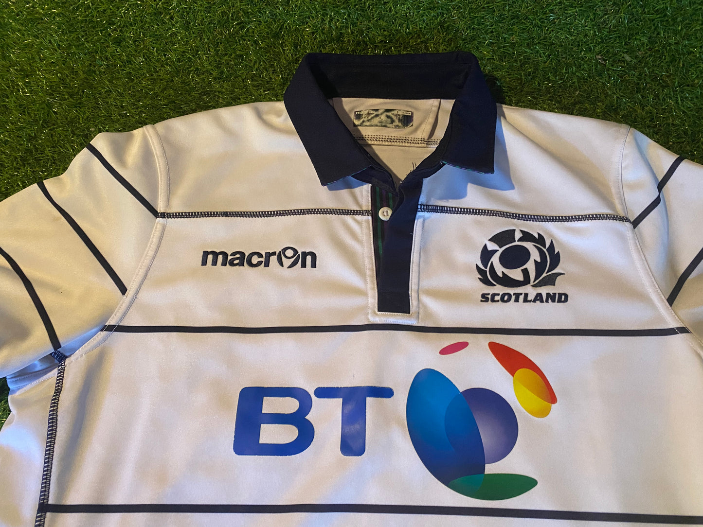 Scotland Scottish Rugby Union Football Large Mans Macron made Away jersey