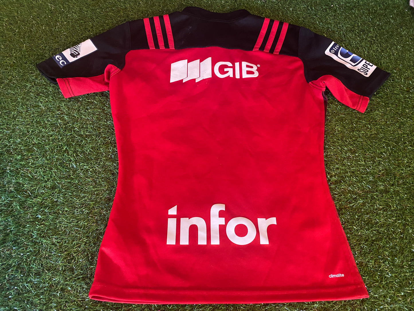 Crusaders New Zealand Rugby Union Football Small Mans Adidas Made Jersey