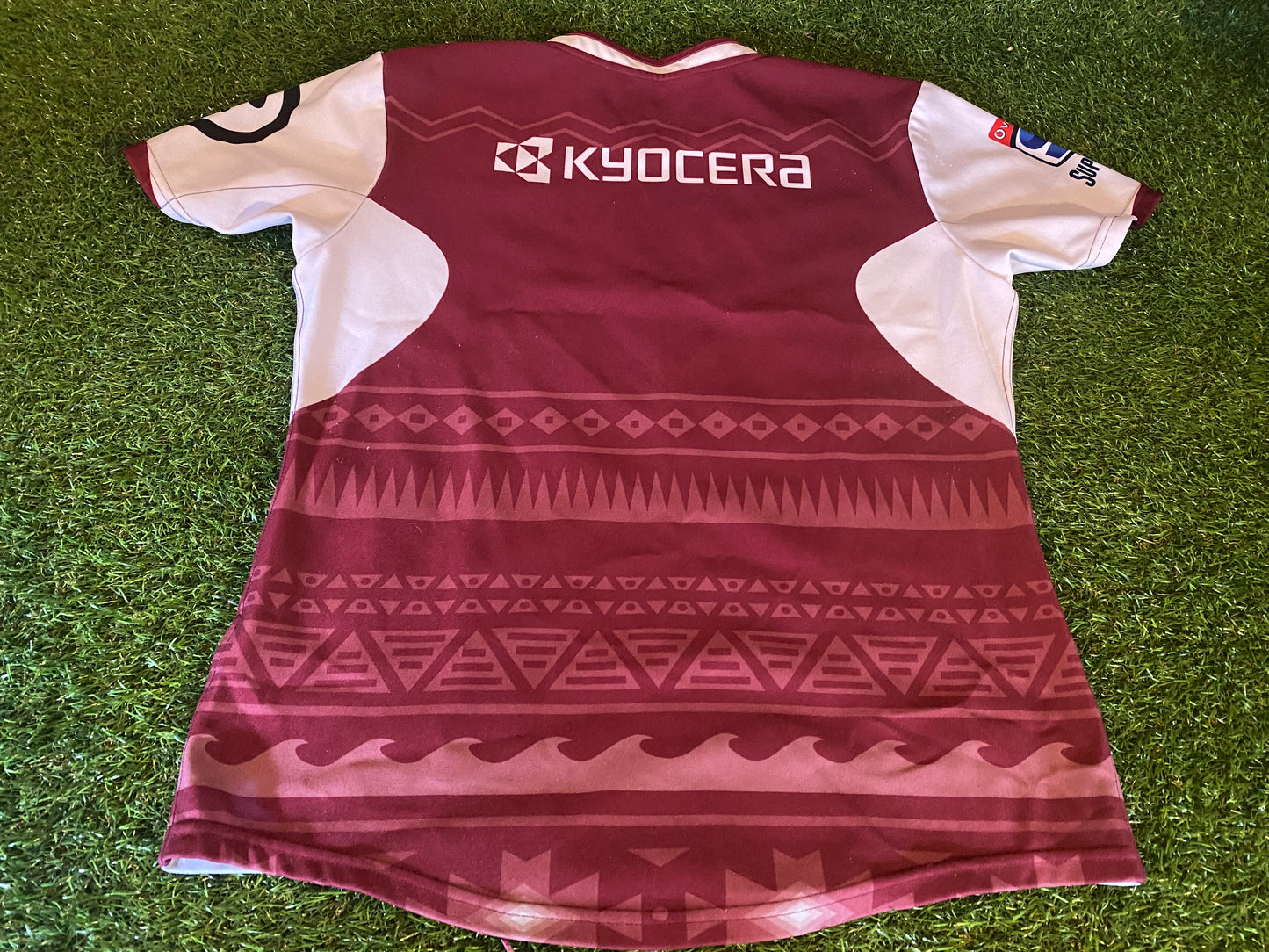 Sharks South Africa African Rugby Union Medium Mans BLK Made Jersey