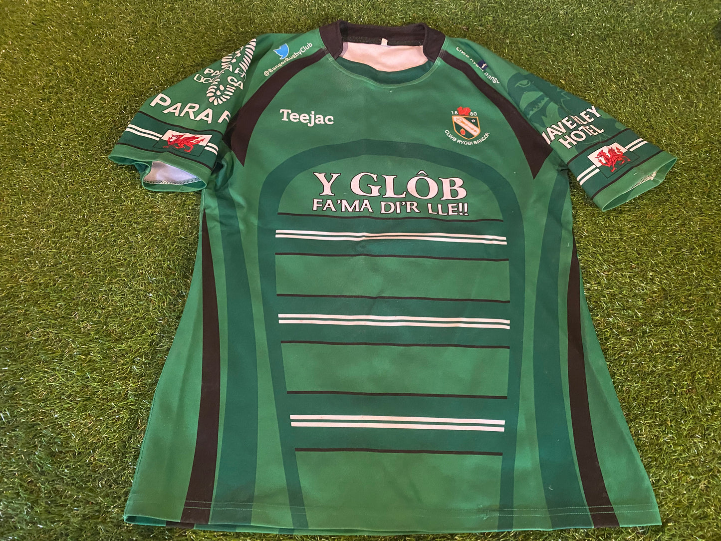 Club Bangor Wales Welsh Cymru Rugby Union Football Large Mans Match Worn no19 Jersey
