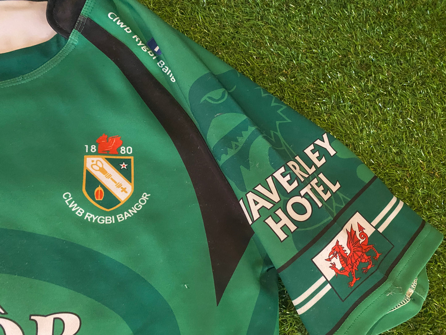 Club Bangor Wales Welsh Cymru Rugby Union Football Large Mans Match Worn no19 Jersey
