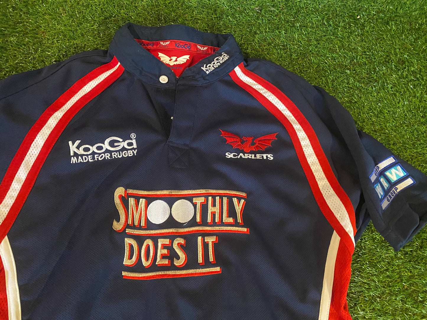 Scarlets Wales Welsh Cymru Rugby Union Medium Mans Kooga Made Jersey