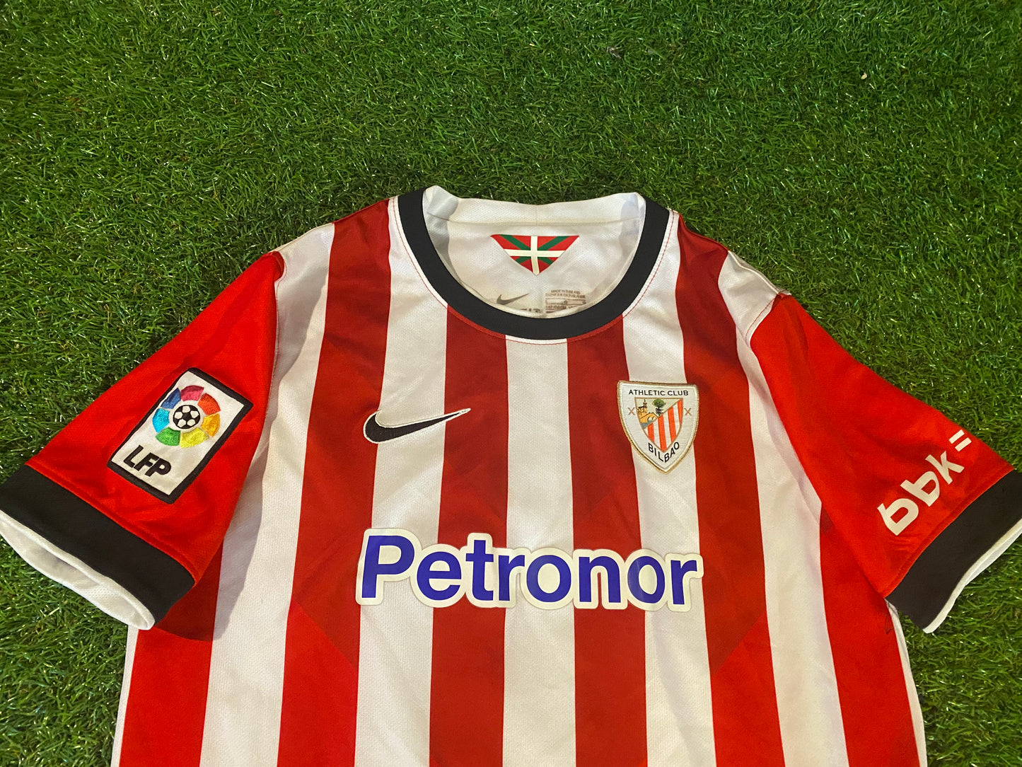 Athletic Club Bilbao Spain Soccer Football Large Boys 12-13 yr Nike Made Home Jersey