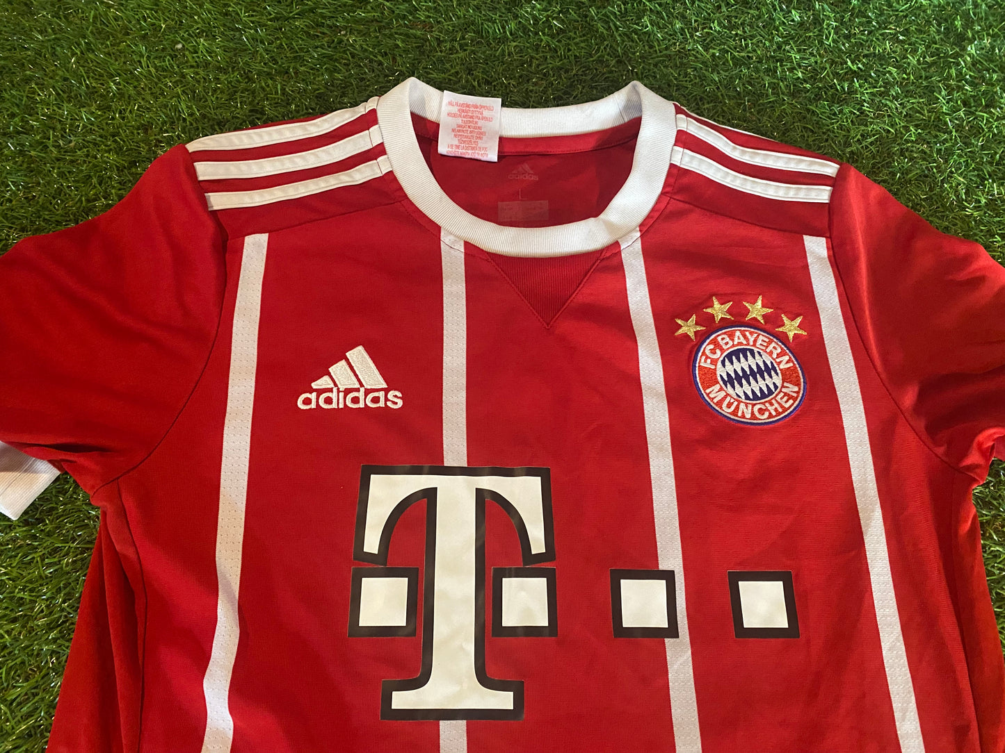 Bayern Munich Germany Soccer Football Large Boys10-12 yr Adidas Made Home Jersey