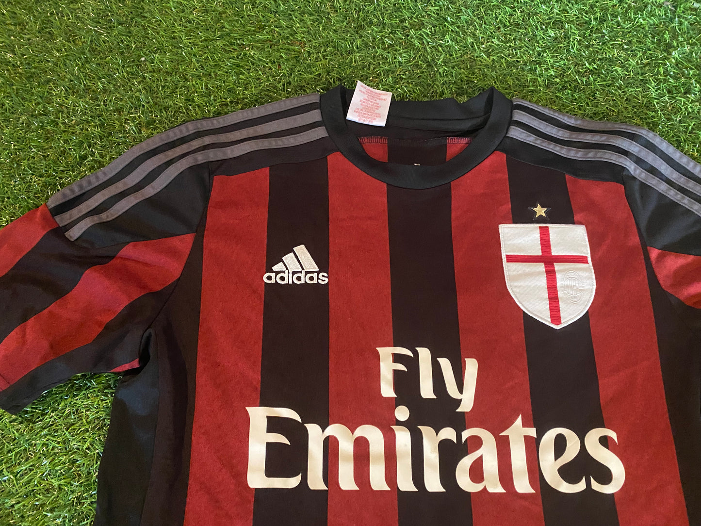 AC Milan Italy Italia Soccer Football XL Boys / Large Boys Adidas Made Home Jersey