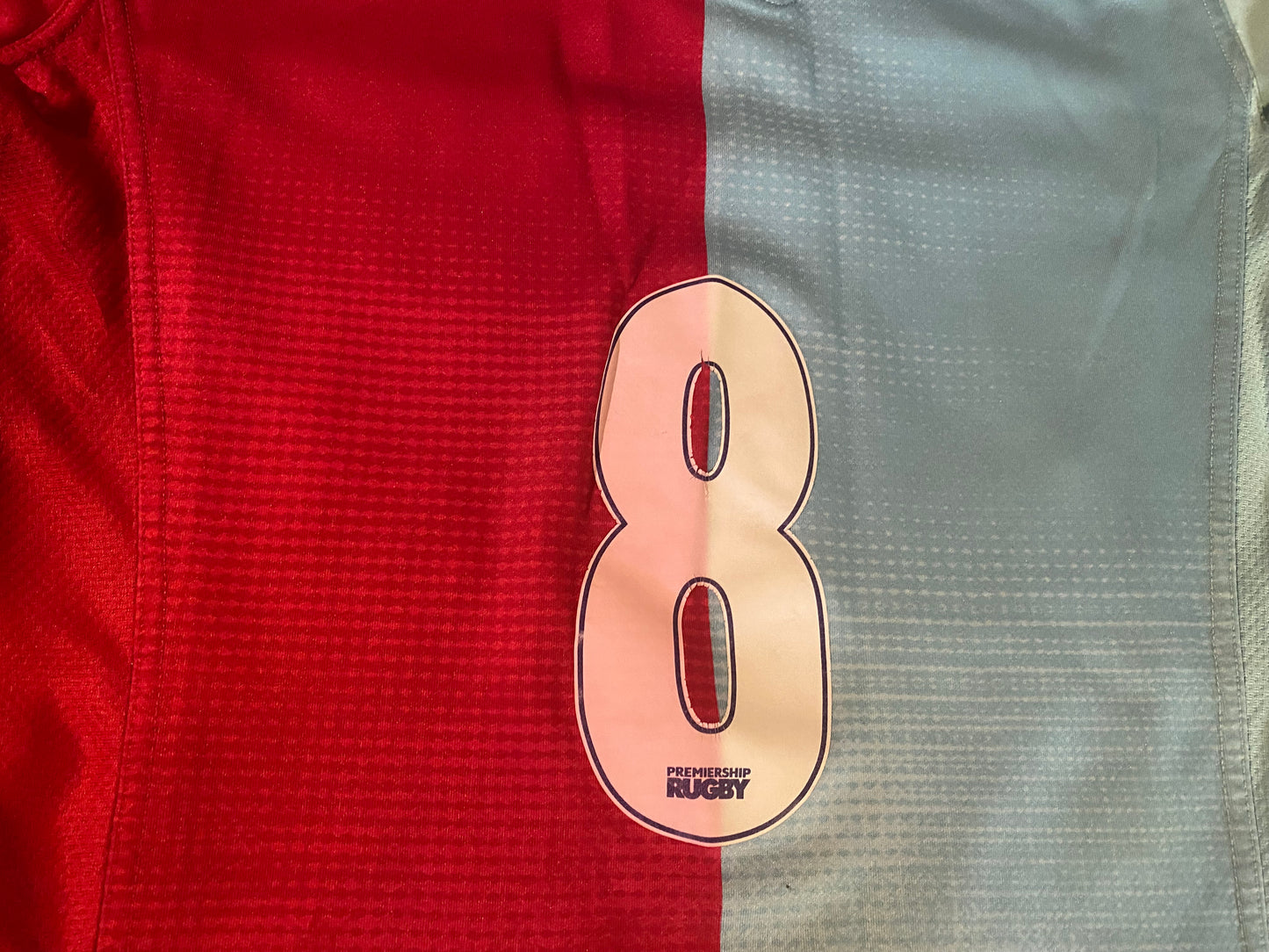 Harlequins England English Rugby Union Football large womans Match Worn no8 Jersey