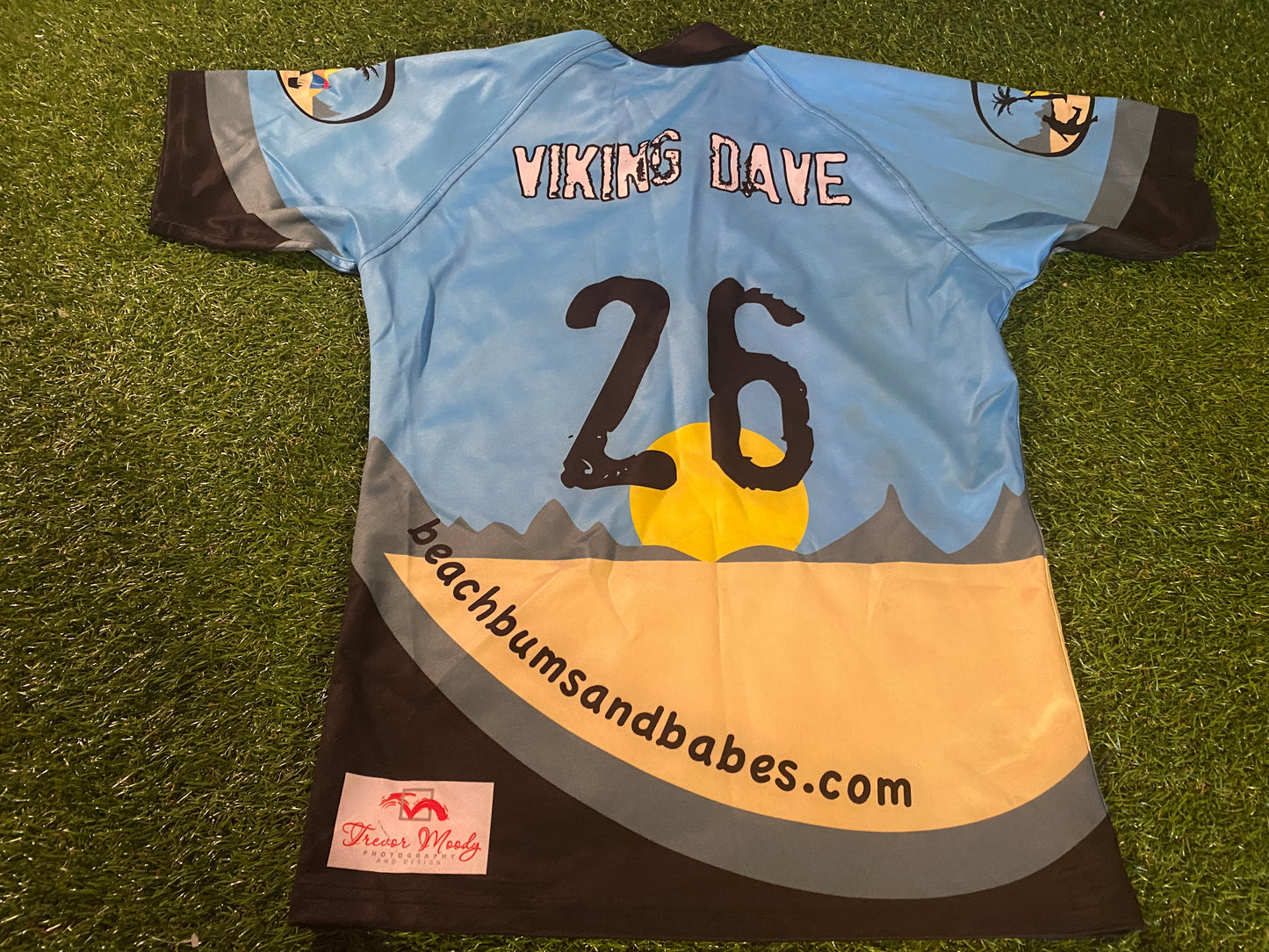 Beach Bums and Babes Fun Rugby Union Football Small mans Jersey