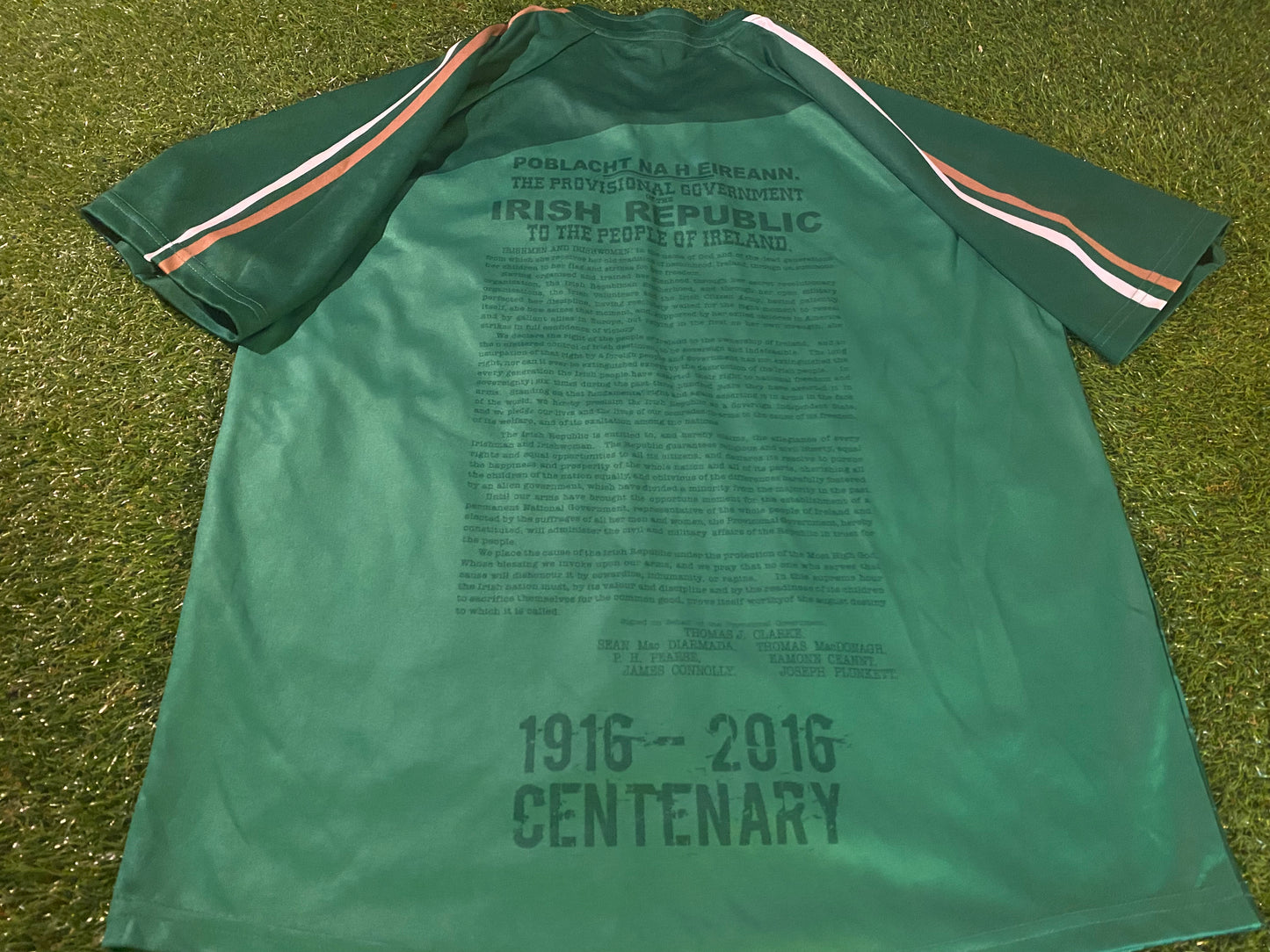 Easter Rising 1916-2016 Irish Republican Eire Hurling GAA Gaelic XL Extra Large Mans Jersey