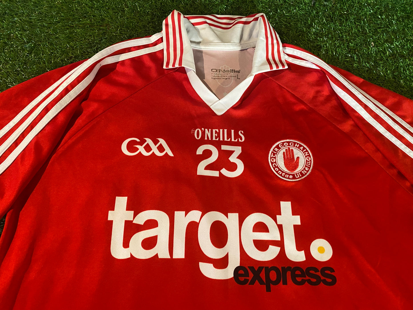 Co Tyrone Eire Irish Ireland GAA Gaelic Football Hurling Large Mans Match Worn no23 Jersey