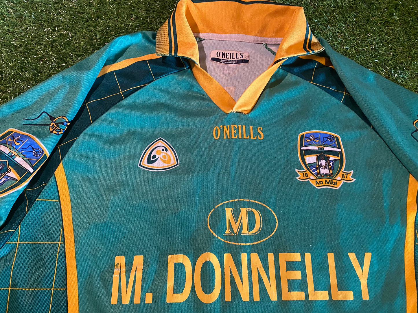 Co Meath Eire Ireland GAA Gaelic Hurling Large Mans Vintage Match Worn no2 Jersey