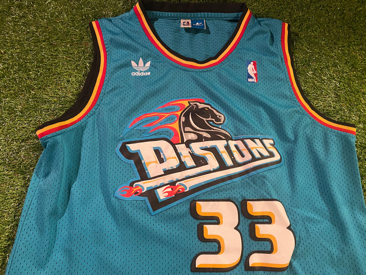 Detroit PistonsUSA United States of America Basketball Large Mans Hill no33 Adidas Jersey