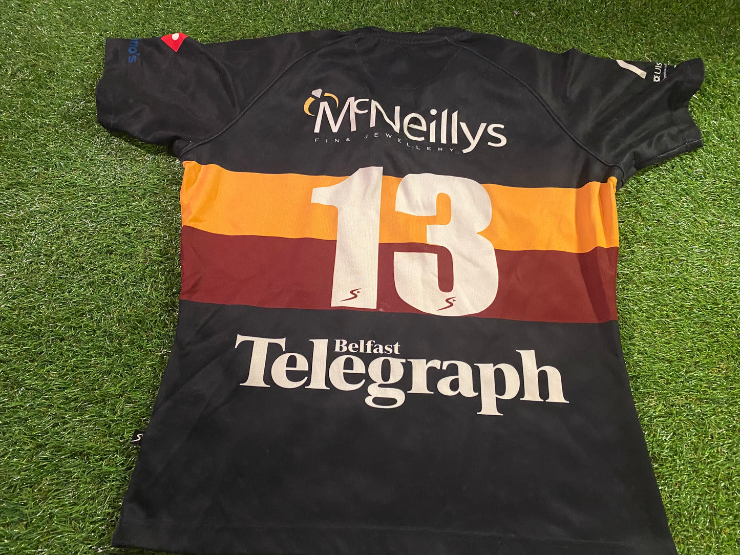Banbridge Ulster Northern Ireland Irish Rugby Union Large Mans no13 Match Worn Jersey