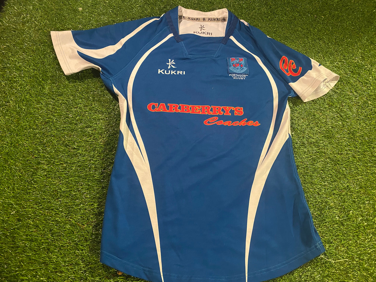 Portadown College Ulster Northern Ireland Irish Rugby Union Large Mans no18 Match Worn Jersey