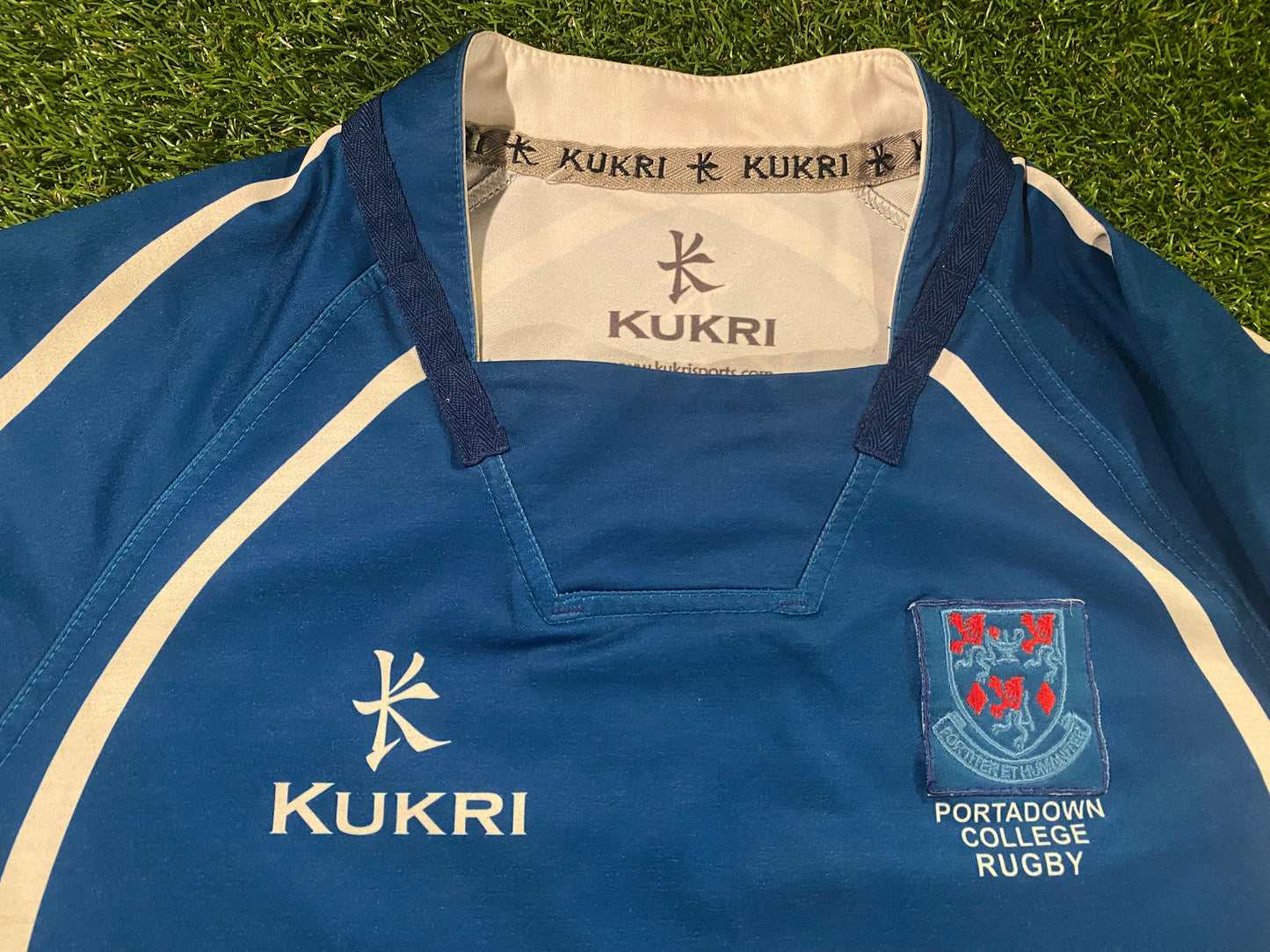 Portadown College Ulster Northern Ireland Irish Rugby Union Large Mans no18 Match Worn Jersey