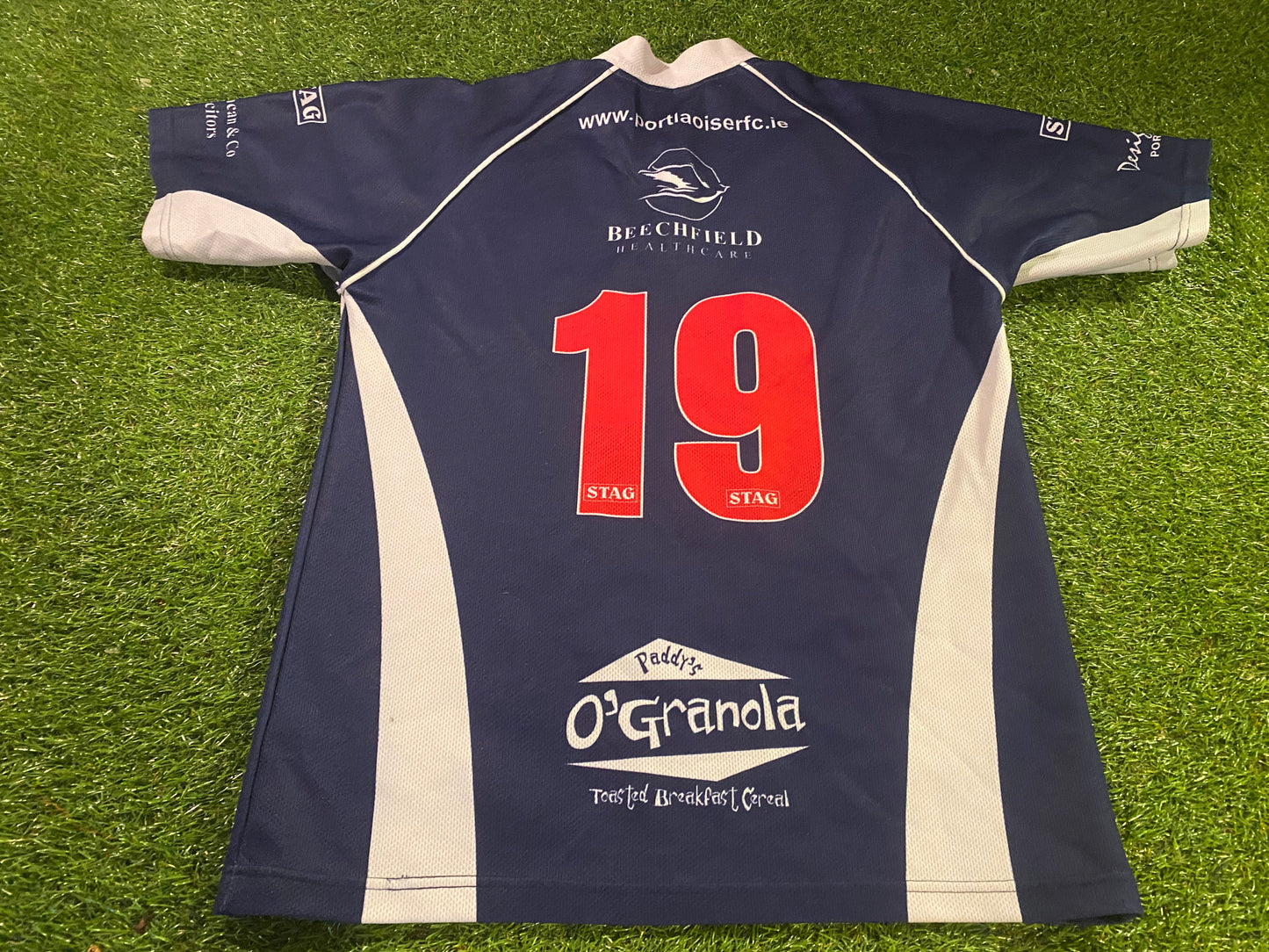 Portlaoise RFC Eire Ireland Irish Rugby Union Football Large Mans Match Worn no19 Jersey