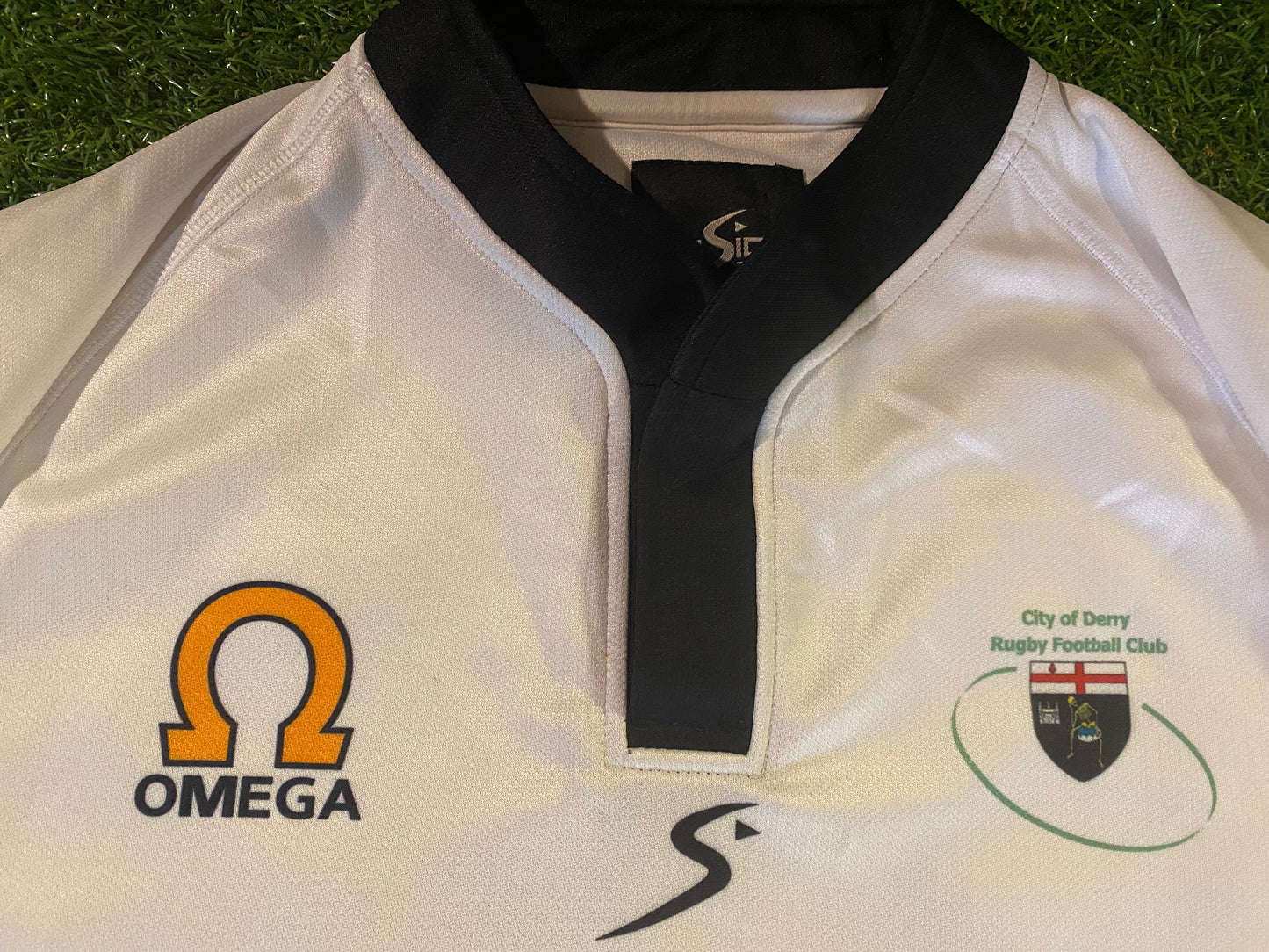 City of Derry Irish Ulster Ireland Rugby Union Large Mans Match Worn no13 Jersey