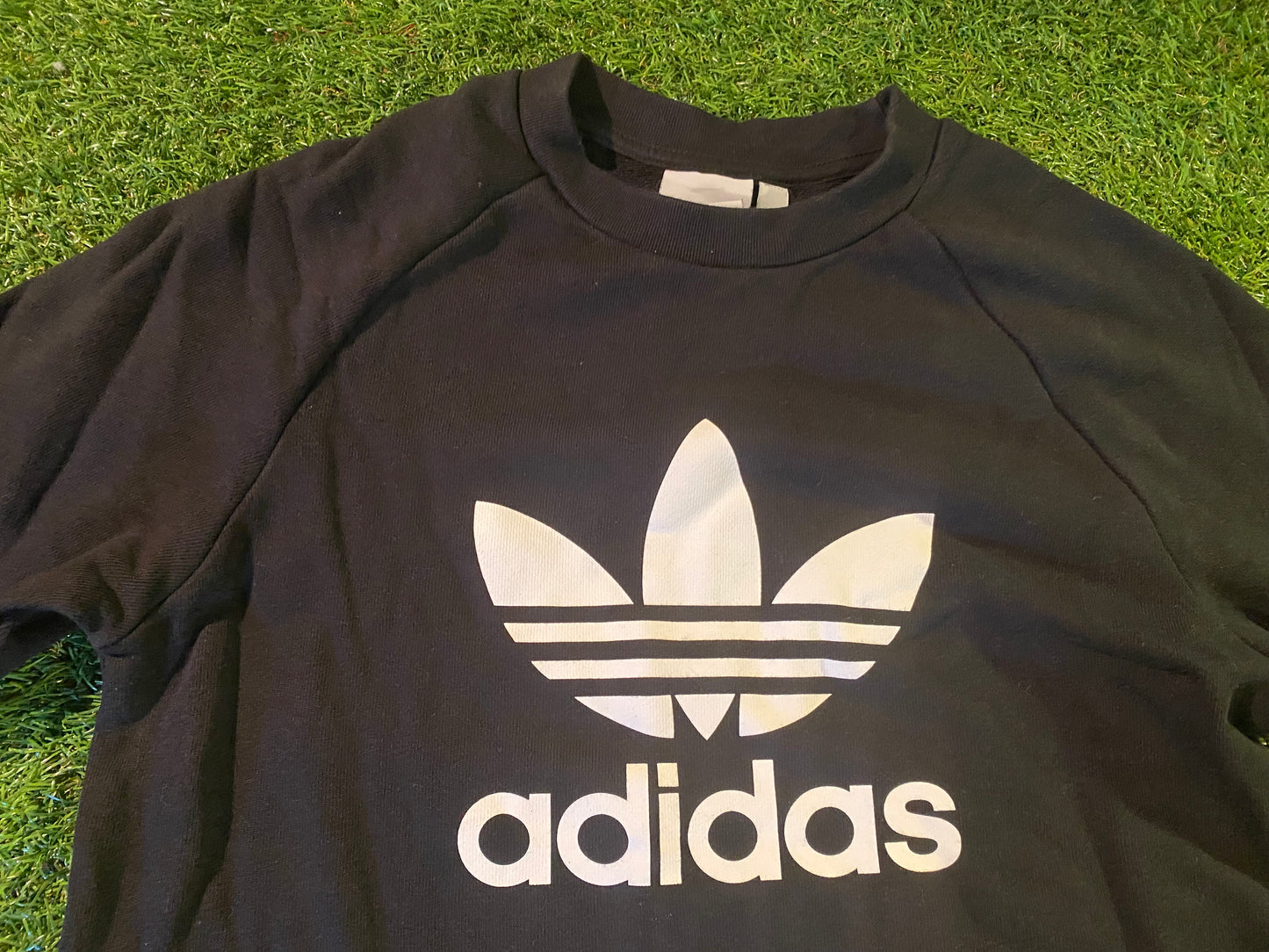 Adidas 3 Stripes Clothing Small Mans Black Sweater Sweatshirt
