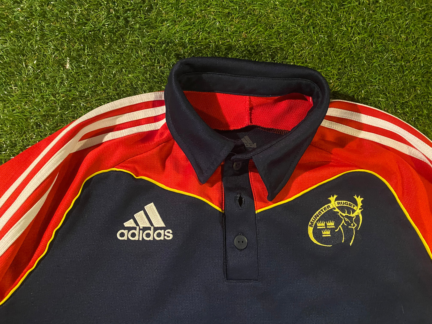 Munster Eire Irish Ireland Rugby Union Football Small Mans Heavier Adidas Polo Jersey