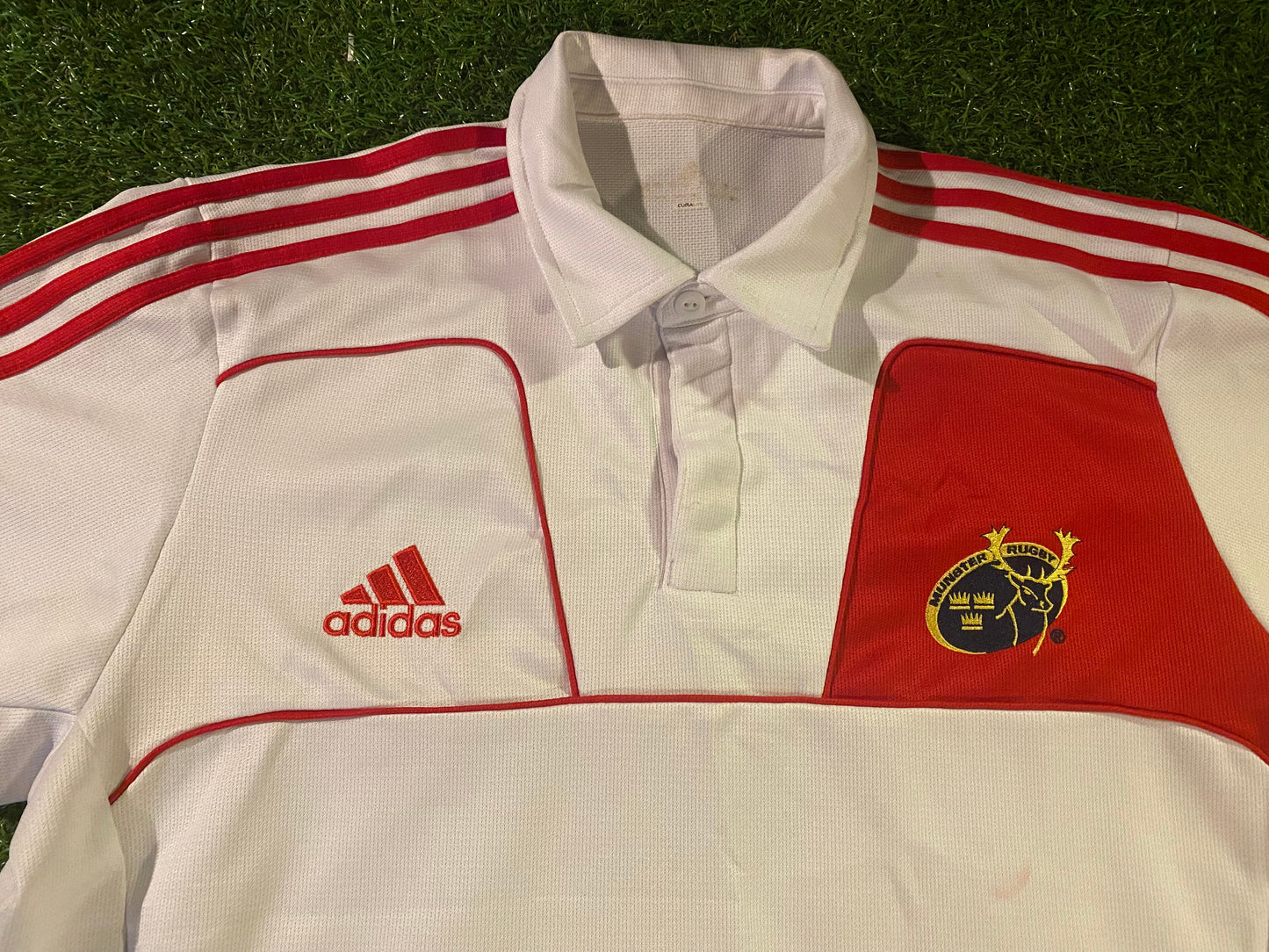 Munster Eire Irish Ireland Rugby Union Football Large Mans Leisure Adidas Polo Jersey
