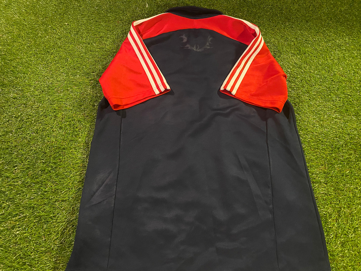 Munster Eire Irish Rugby Union Football Medium Mans Adidas Made Polo Jersey