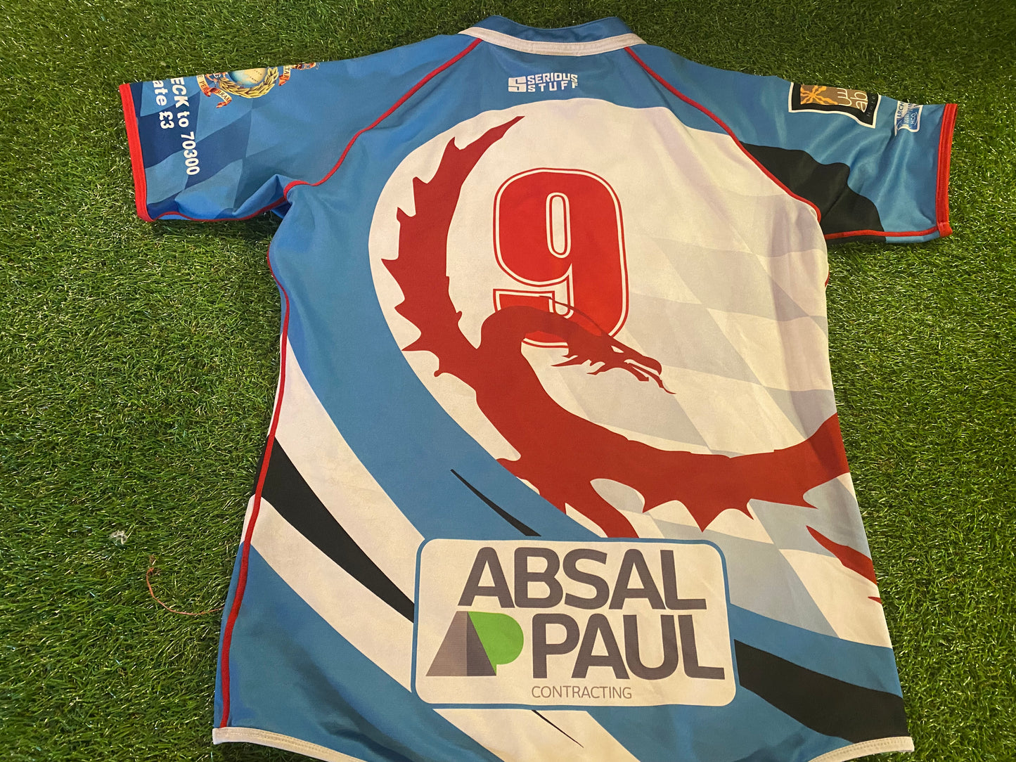 Wyvern Harlequins Rugby Union Football XL Extra Large Mans Match Worn no9 Jersey