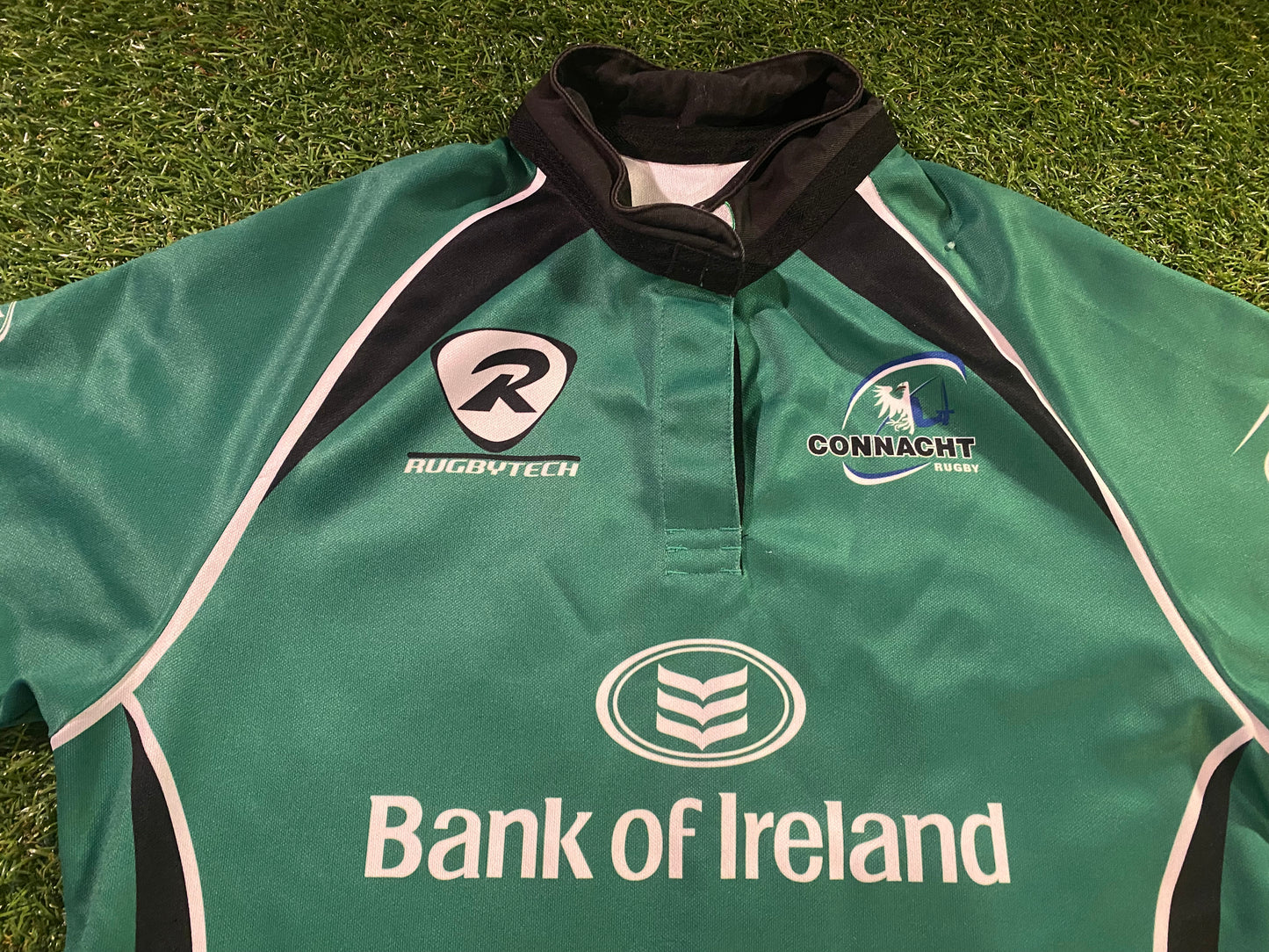 Connacht Ireland IRFU Eire Irish Rugby Union Football Womans Size 12 Home Jersey