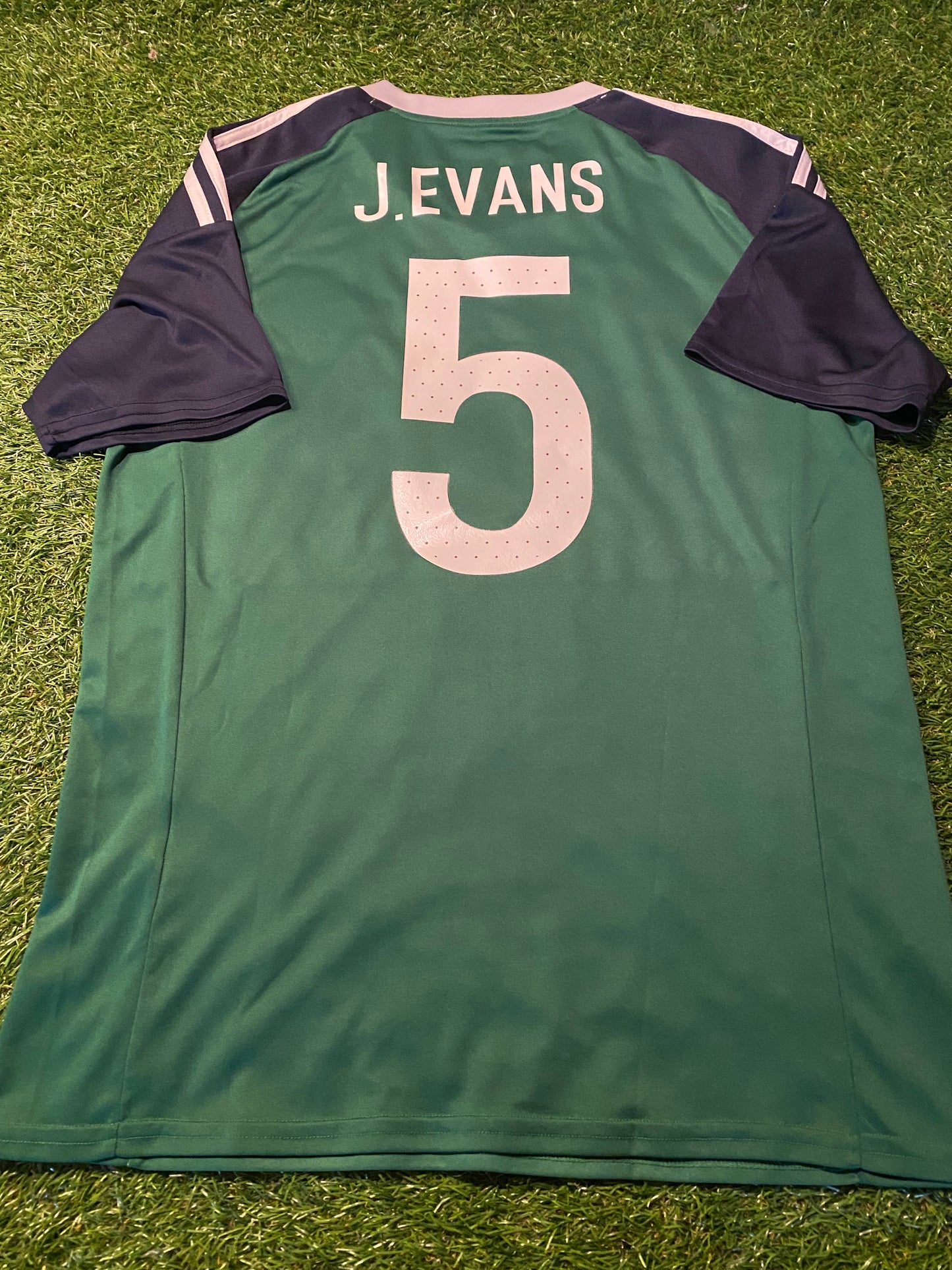 Poland v Northern Ireland Euro 2016 Football Medium Mans Adidas Made Jonny Evans no5 Home Jersey