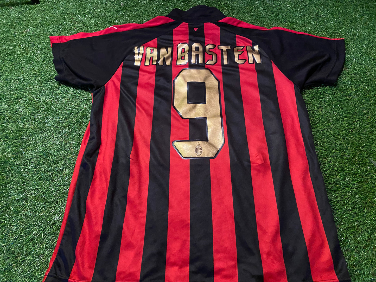 AC Milan Italy Italia Serie A Soccer Football Large Mans Van Basten no9 Home Jersey