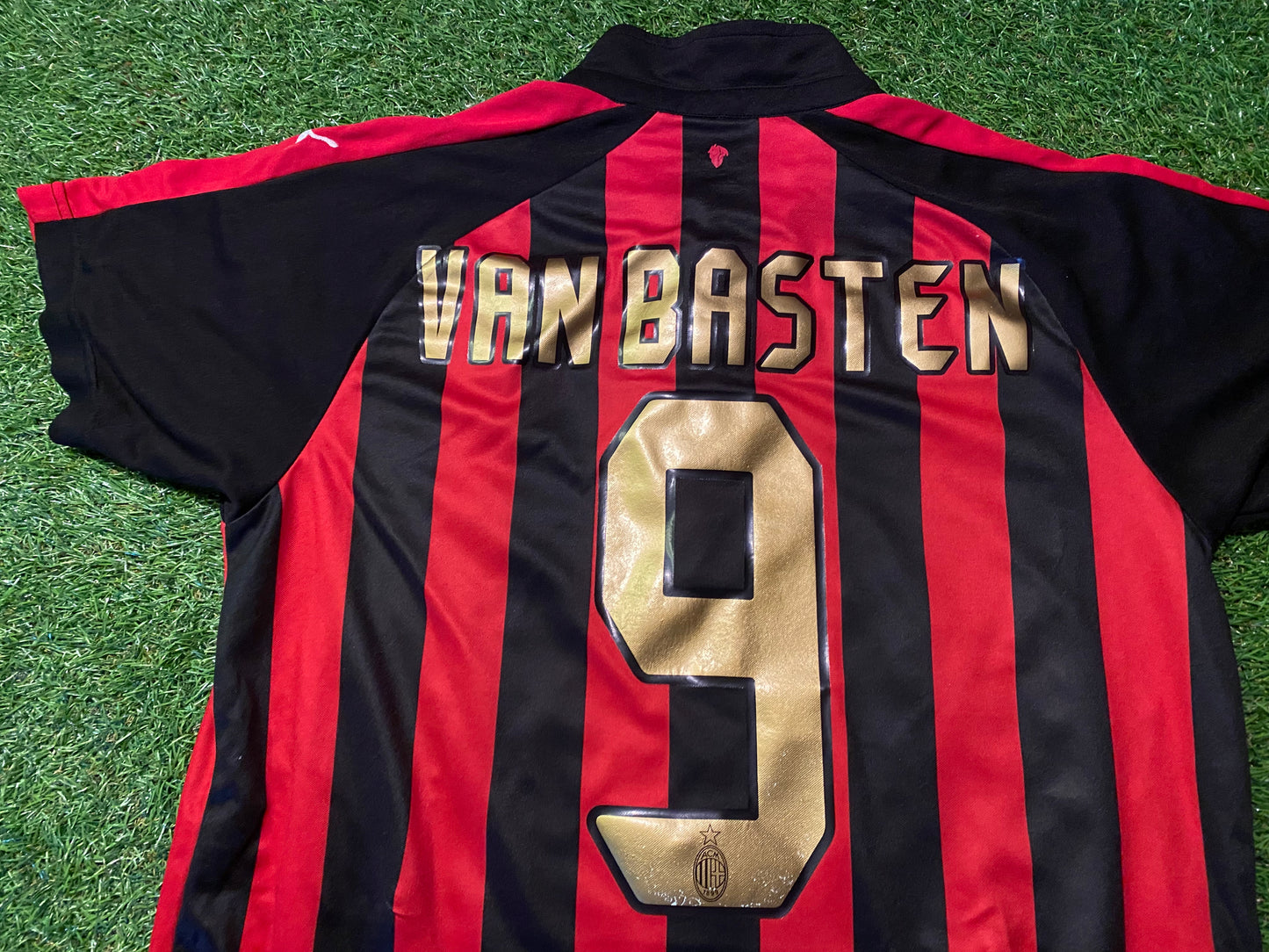 AC Milan Italy Italia Serie A Soccer Football Large Mans Van Basten no9 Home Jersey