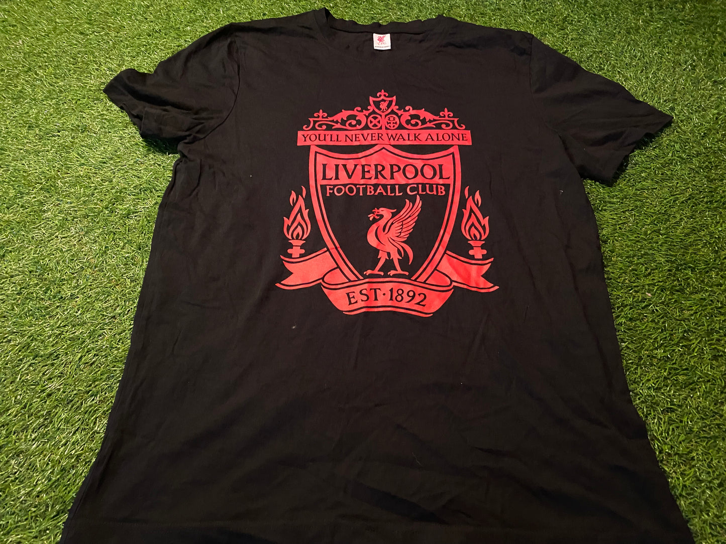 Liverpool England Football Soccer Large Mans Large Mans Cotton T Shirt