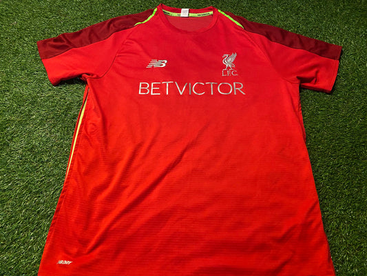 Liverpool England Football Soccer Large Mans New Balance Made Leisure Jersey