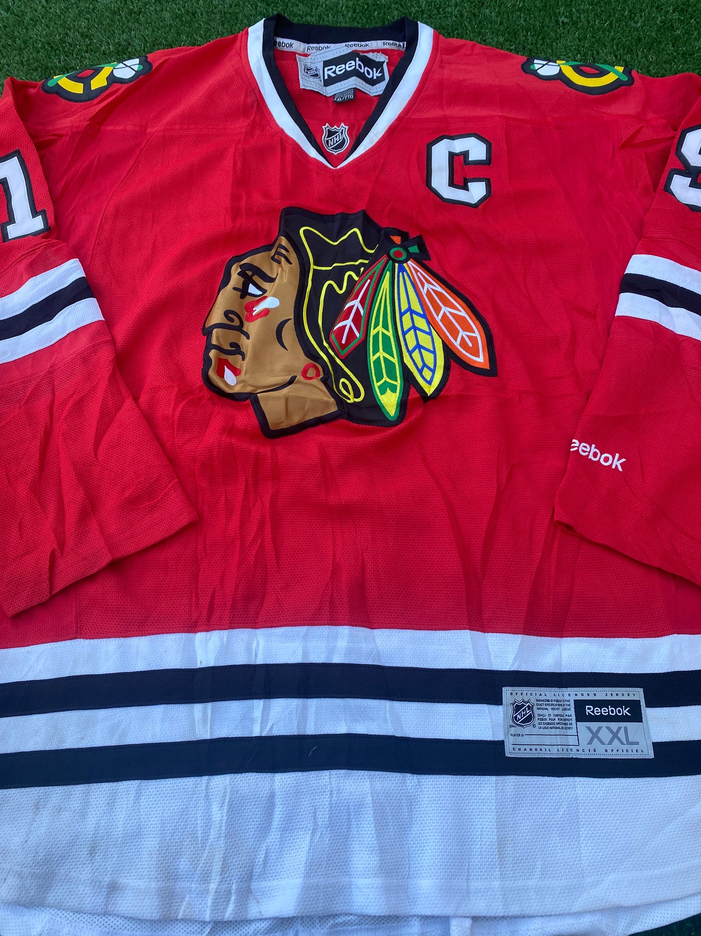 Chicago Blackhawks Ice Hockey NHL USA Big XXL 2XL Mans Toews no19 Reebok Jersey