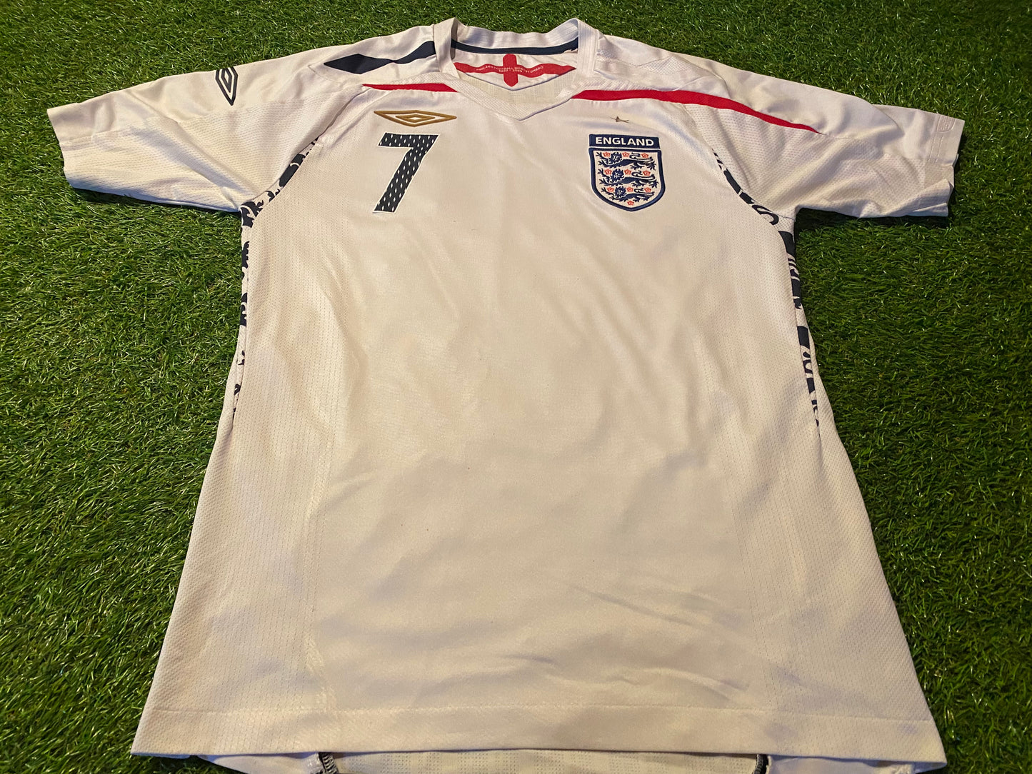 England English Soccer Football Small Mans David Beckham no7 Umbro Home Jersey