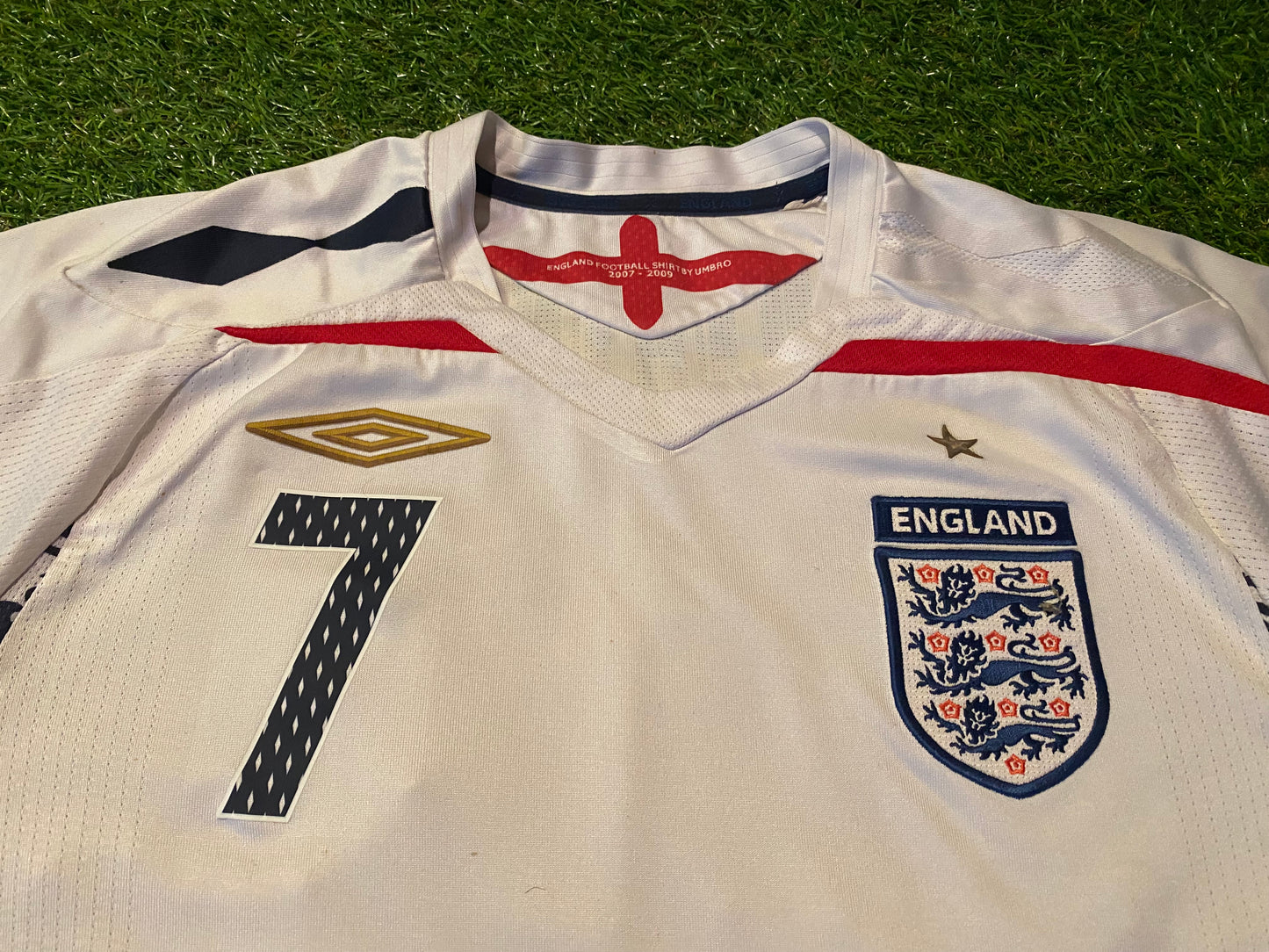 England English Soccer Football Small Mans David Beckham no7 Umbro Home Jersey