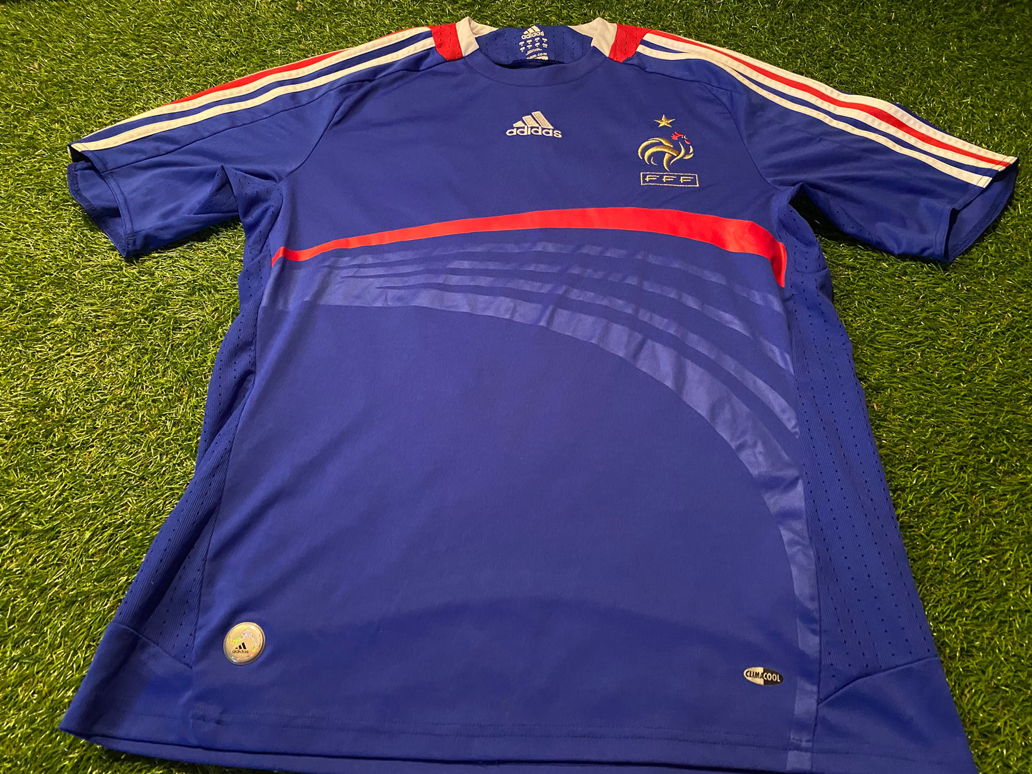 France French FFF Soccer Football Medium Mans Adidas Made 2007 Home Jersey