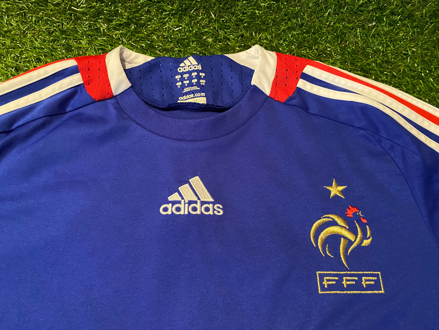 France French FFF Soccer Football Medium Mans Adidas Made 2007 Home Jersey