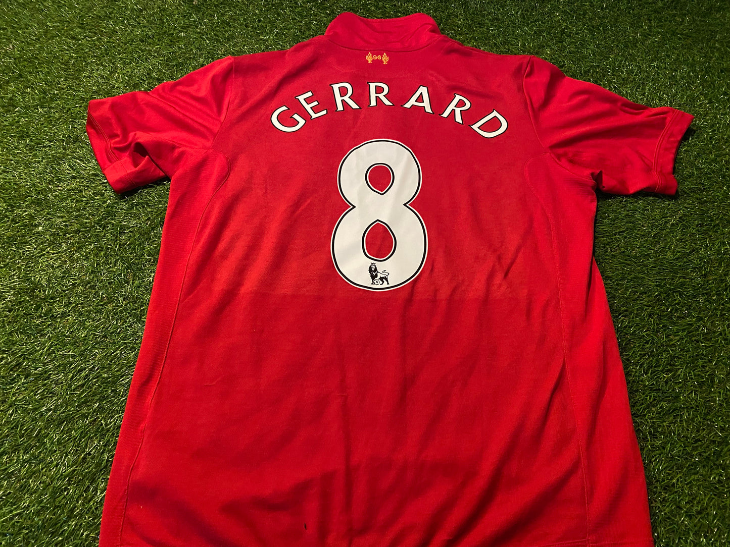 Liverpool England Football Soccer Medium Mans Warrior Made Gerrard no8 Home Jersey