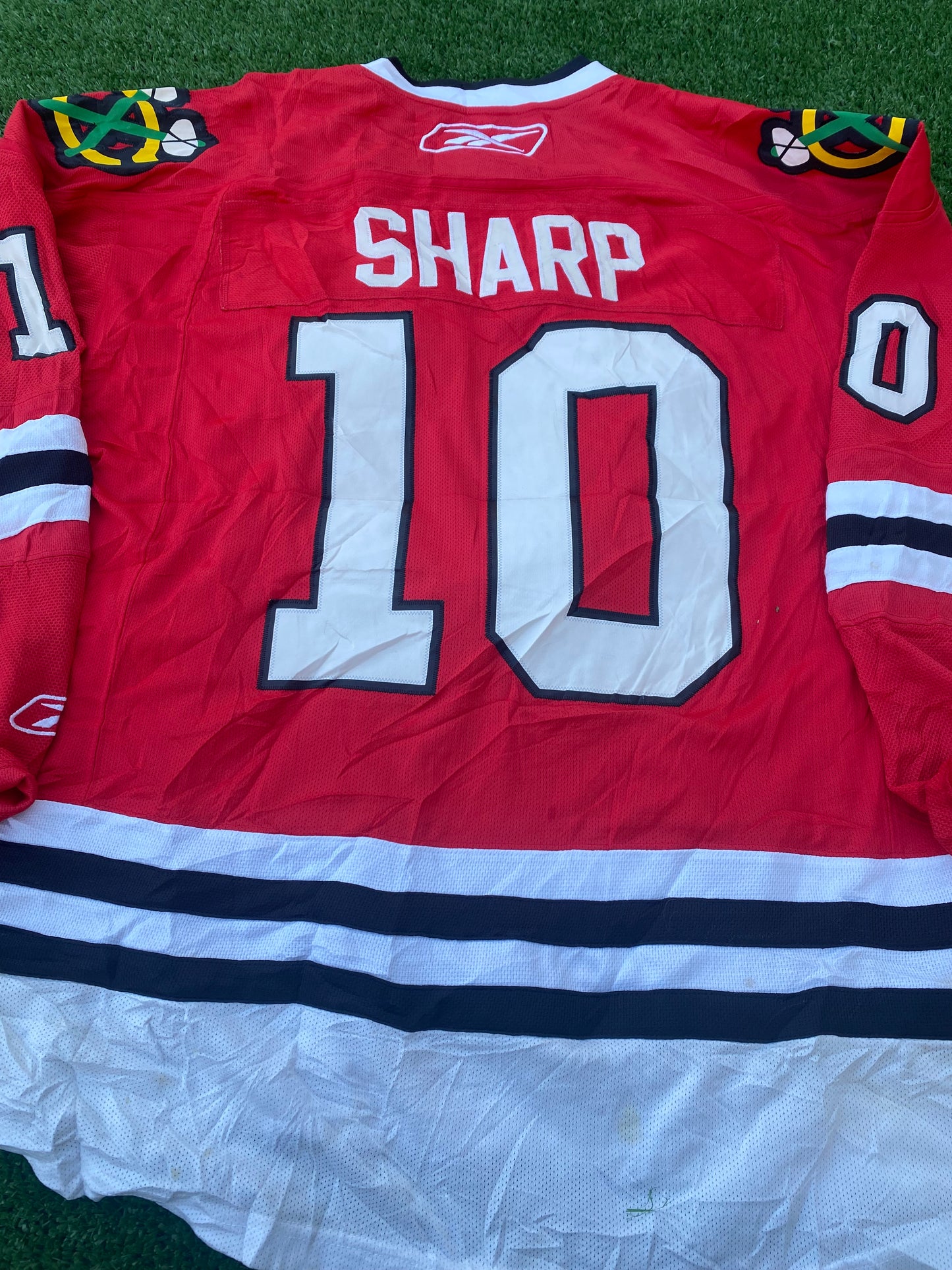 Chicago Blackhawks Ice Hockey NHL USA Large Mans Sharpe no10 CCM Big Reebok Jersey