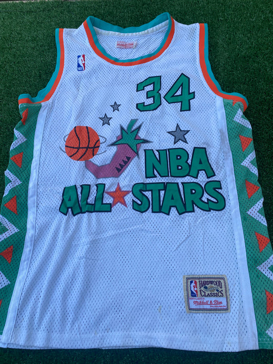 NBA All Stars 1996 Basketball USA Rare Vintage Large Mans Hakeem Olajuon no34 Jersey